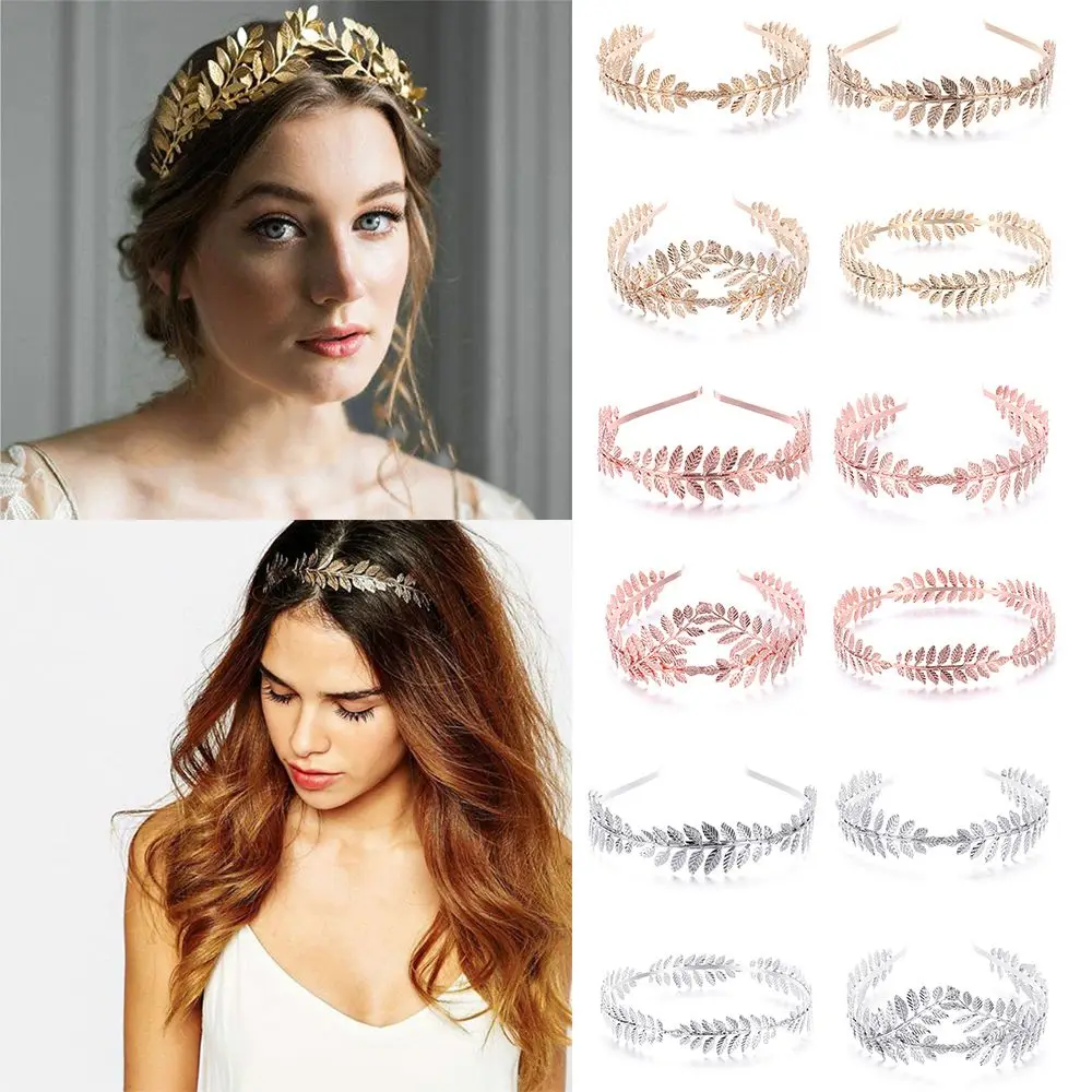 Корона для волос в стиле ретро с золотыми листьями свадебный аксессуар винтажная