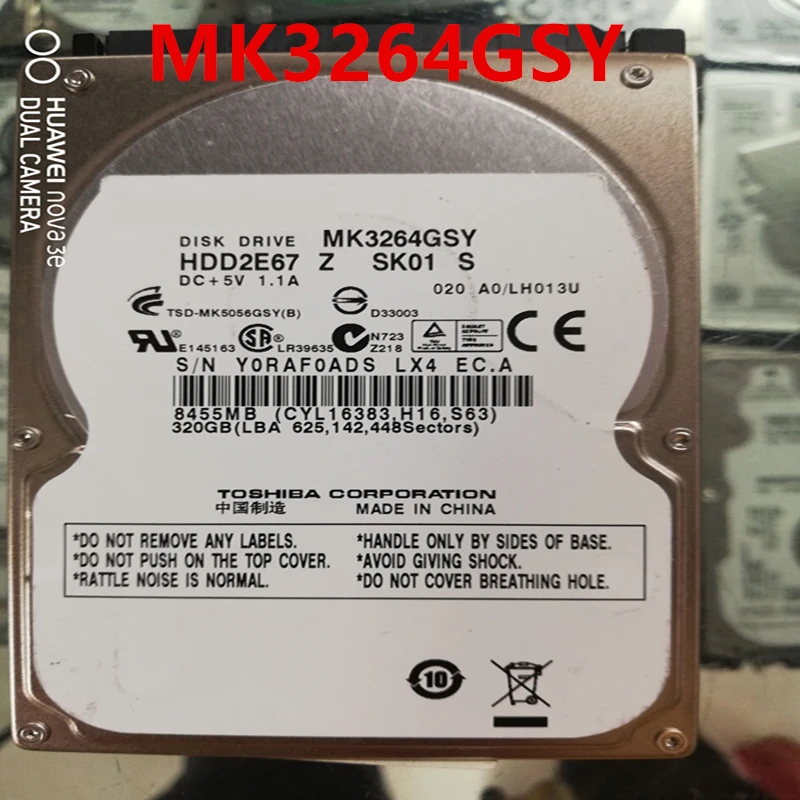 95%   HDD  Toshiba 320  2, 5  SATA 8  5400 /   HDD   HDD  MK3264GSY