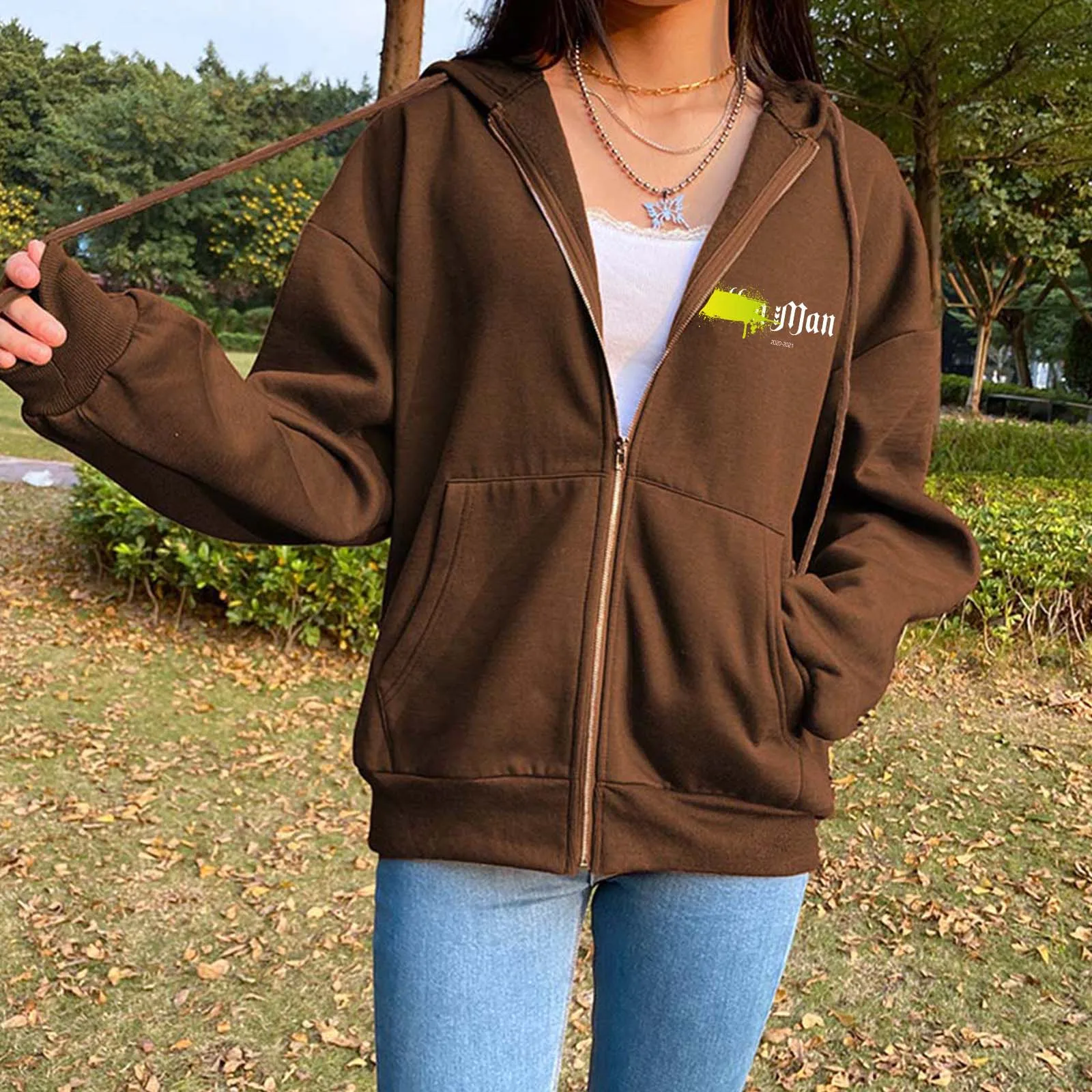 

Hip Hop Streetwear Hoodies 2021 Personality Graffiti Zipper Sweatshirts Harajuku Thermal Cotton Punk E-girl Zip-up Baggy Outwear