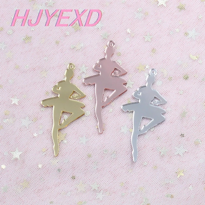 70 мм акриловые балерины для золото/серебро/Роза Зеркальные вечерние Oranments DIY