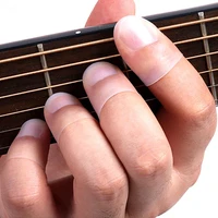 1 set guitar string finger guard fingertip protector silicone left hand finger protection press guitar parts accessories sml