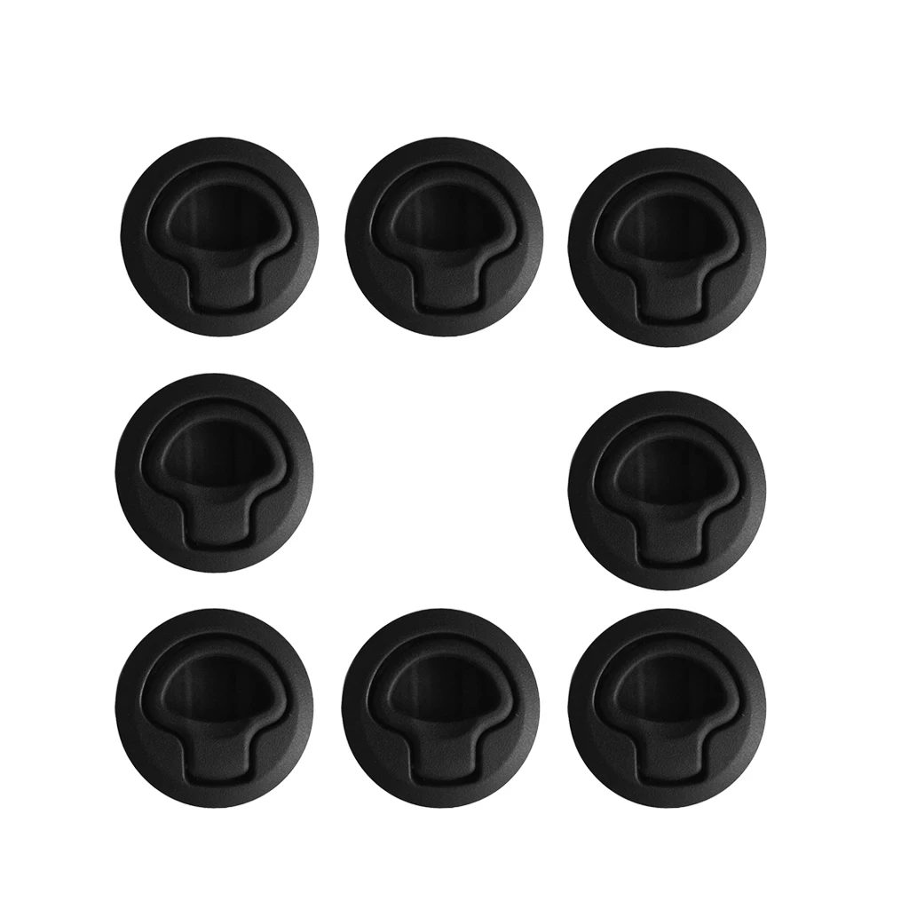 

8x Round Black Plastic 2in Flush Slam Latch Hatch for Marine Boat RV Caravan