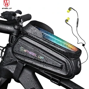 bicycle bag front top tube cycling bag waterproof touchscreen 6 57 0 inch phone case frame handlebar bag mtb bike accessories free global shipping