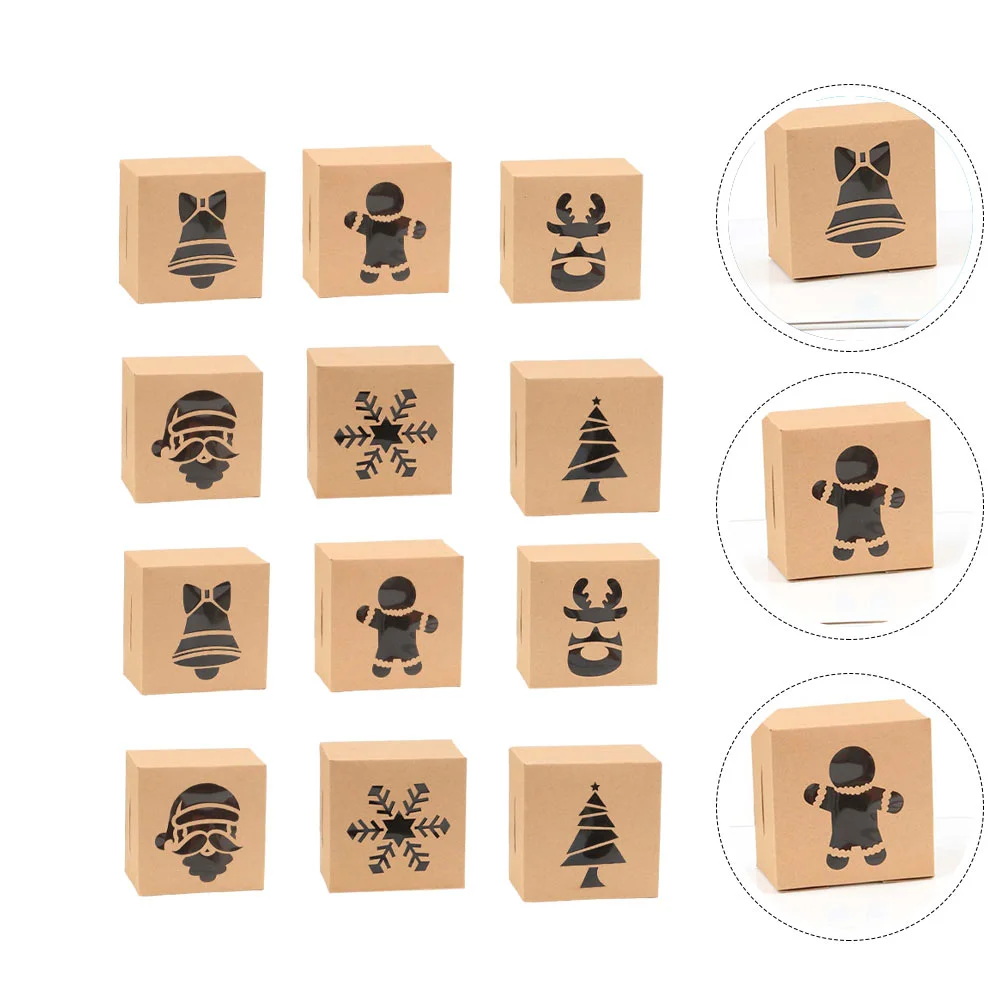 

48 шт., декоративная подарочная коробка, коробка для упаковки тортов, упаковочный контейнер из крафт-бумаги