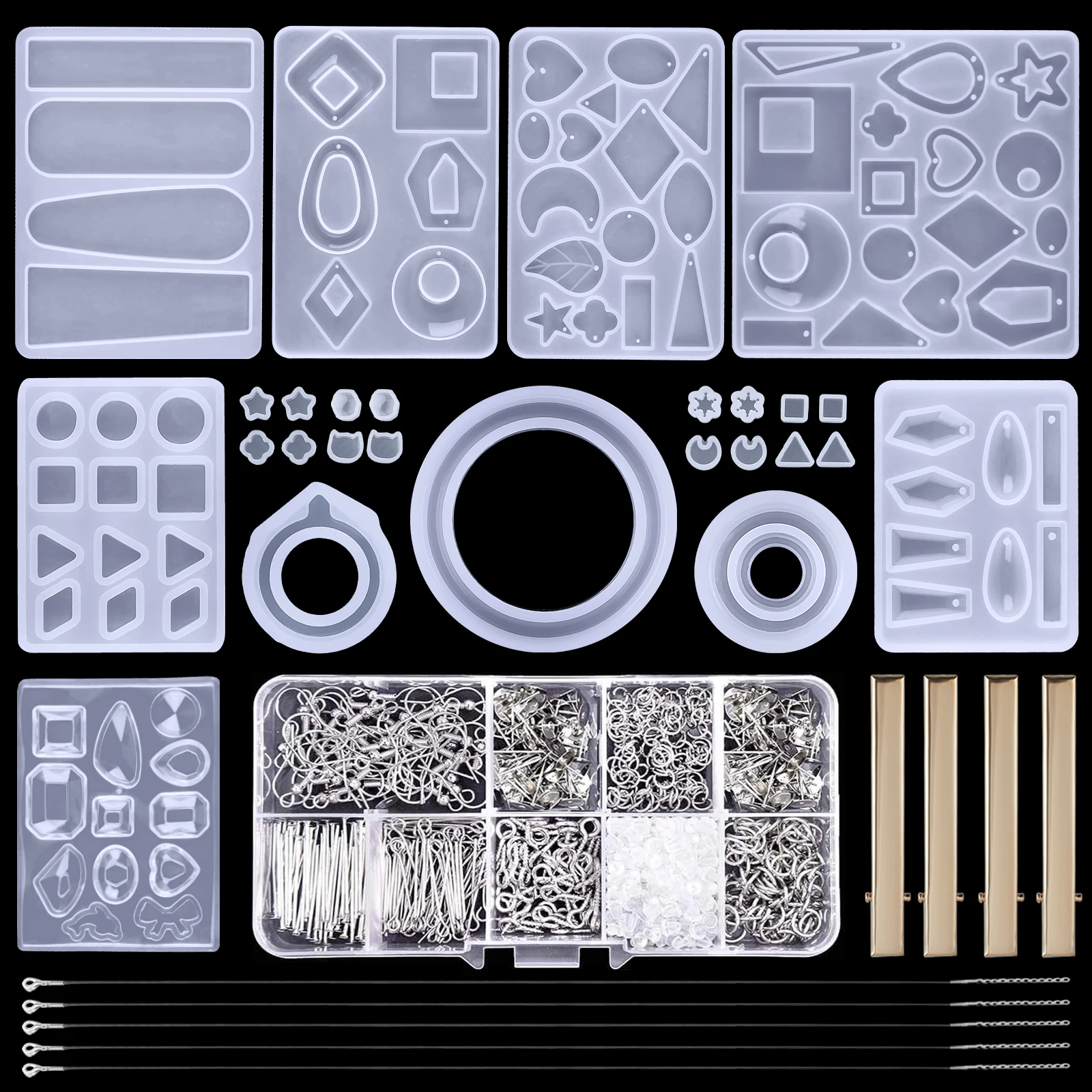 

Resin Jewelry Mold Kit 735Pcs Jewelry Design Resin Mold Jewelry Accessories DIY Production