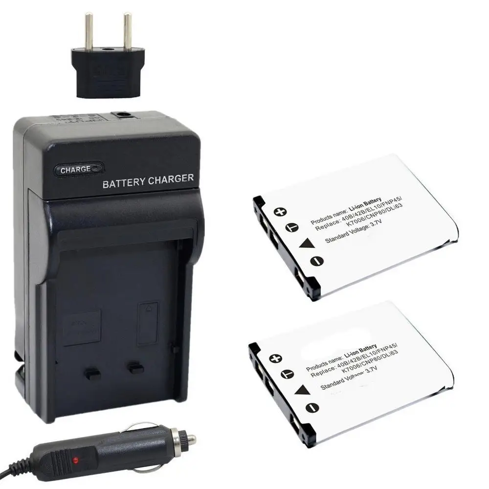 EN EL10 ENEL10 LI40B аккумулятор + зарядное устройство для Nikon COOLPIX S80 S200 S210 S500 S520 S570 S60 S600 S700