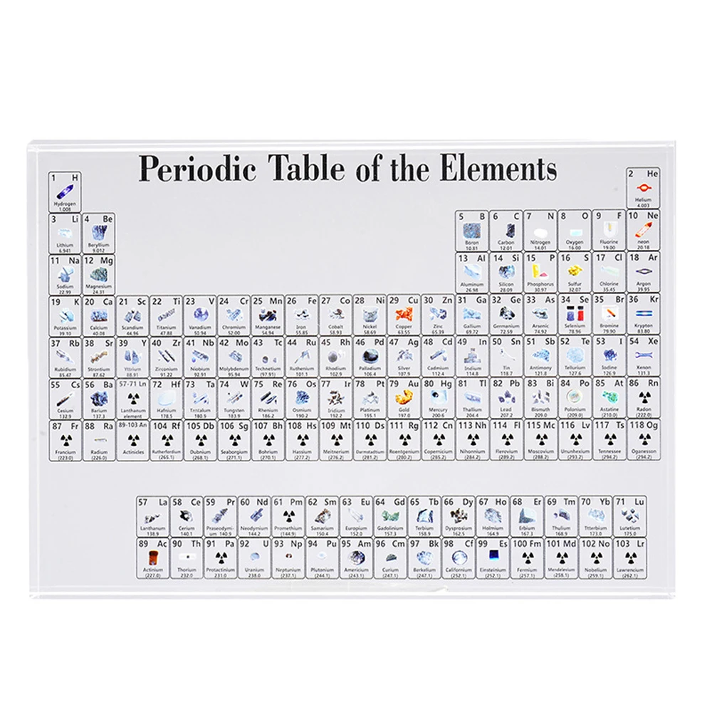 Acrylic Periodic Table Display With Real Elements Kids Teaching School Day Birthday Gifts Chemical Element Home Decor | Дом и сад