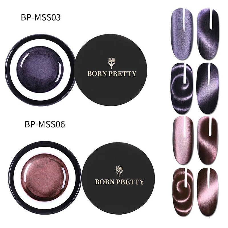 BORN PRETTY 5D Гель-лак для ногтей с эффектом «кошачий глаз» 5 мл Магнитный замачивающий УФ гель-Лаки звездное небо нефритовый эффект лак черная основа - Цвет: Set 16