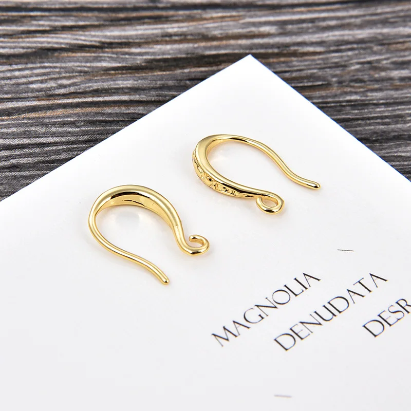 10pcs/lot New Arrival Fashion Simple Gold Plated Findings Earring Hooks Earrings Accessories for Women DIY Jewelry Making