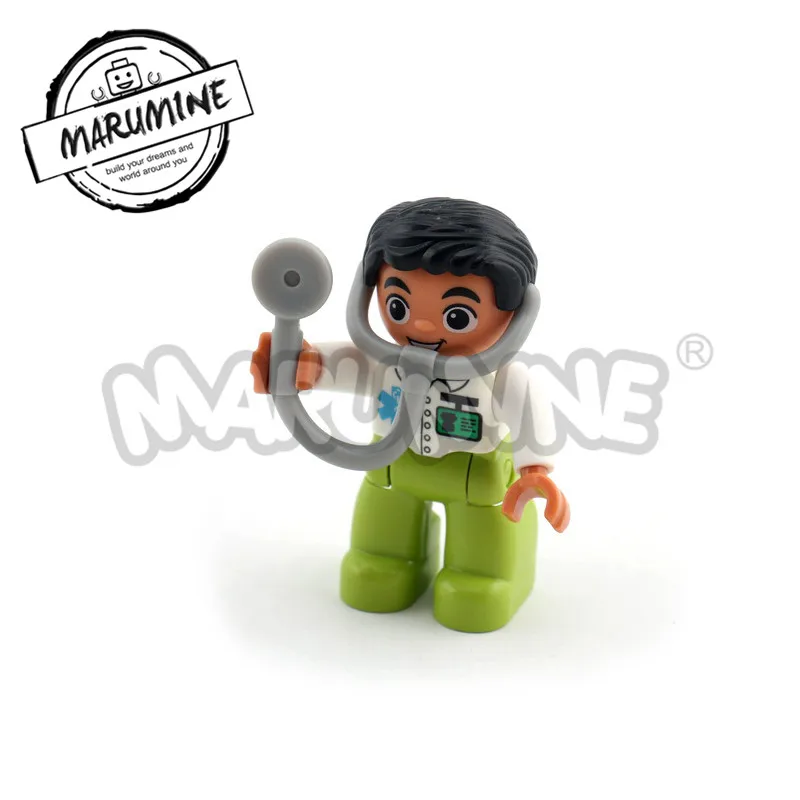 1 pcs MARUMINE Duplo блочные фигурки 13 видов карьера аксессуары большие кирпичи части Дети Развивающие игрушки DIY для игр - Цвет: 1 pcs