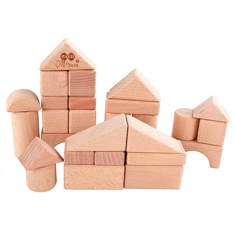 Деревянные строительные блоки 56 шт./компл. Деревянный конструктор игрушки для