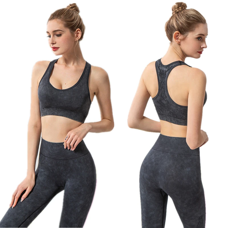 Женский противоударный бесшовный спортивный бюстгальтер для тренажерного зала