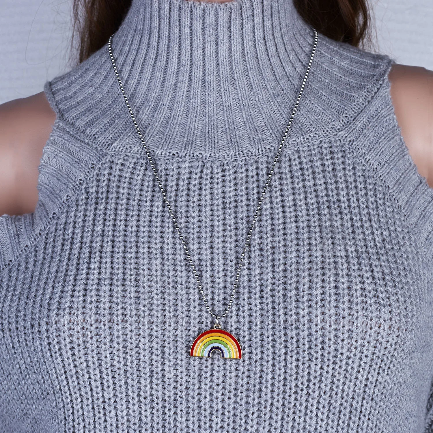 Rinhoo 1 комплект красочный сплав Радуга картина масляная капля серьги ожерелье и