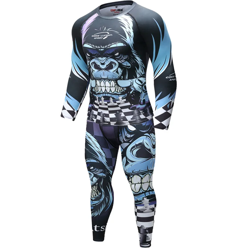 Новинка тренировочная компрессионная футболка UFC BJJ MMA мужская Rashguard VS PK