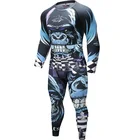 Компрессионная футболка UFC BJJ MMA, брендовая новинка, Мужская футболка, 3D фитнес-лосины для упражнений, бодибилд, Рашгард