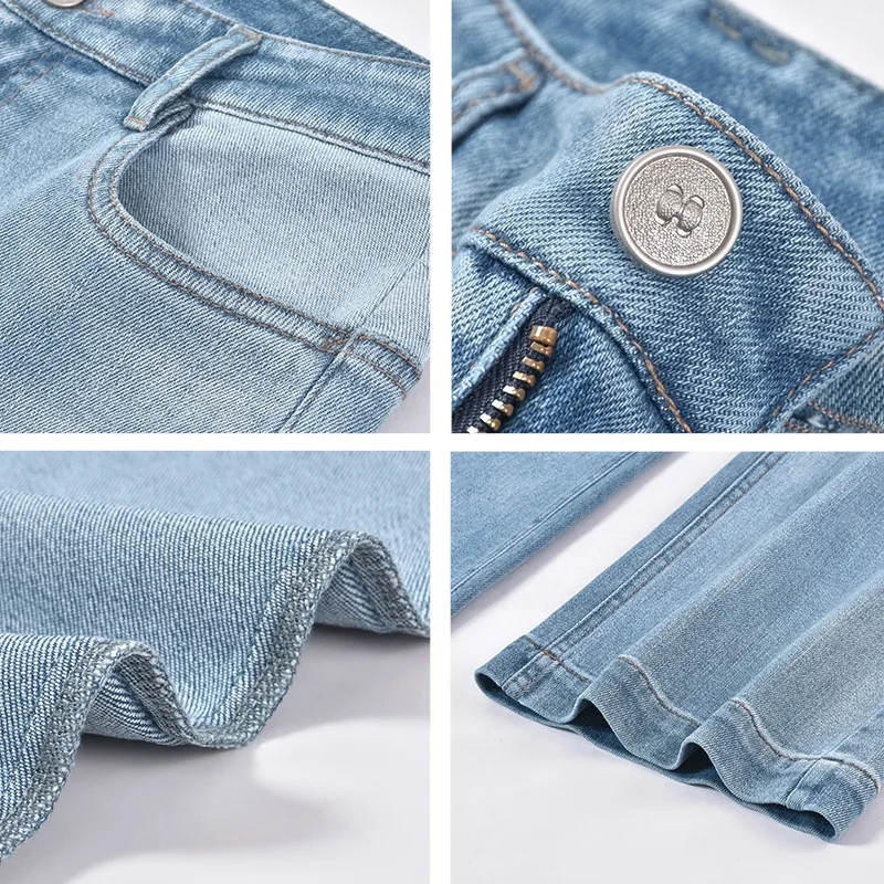 

Free Shipping women wide leg jeans high waist casual loose straight long softener pants for summer spring,autumn