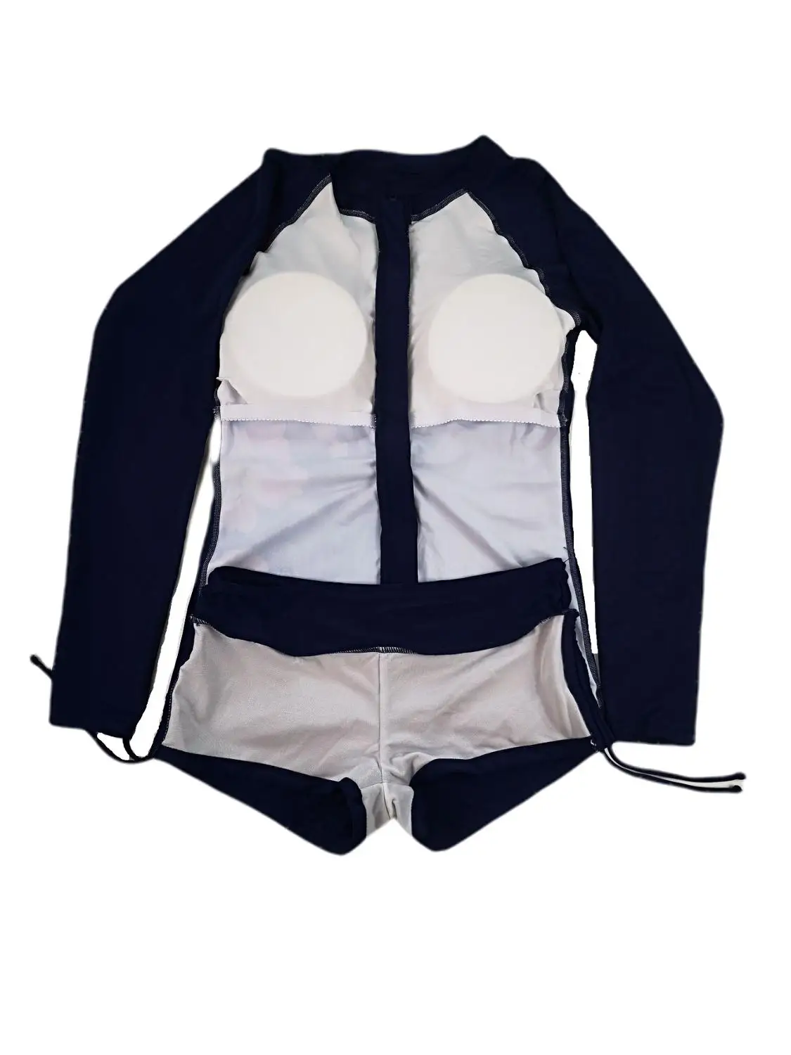 

Beachbikini Women Long Sleeve Front zipper Swimwear Two Pieces Bathing Swimwear