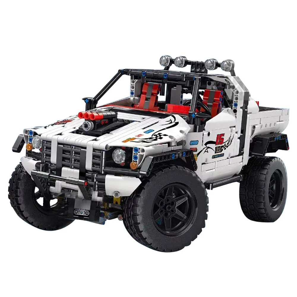 

MOULD KING 18005 Techni Car Model The APP Motorized Silver Flagship Off-road Car Building Blocks Bricks Kids Christmas Toys Gift