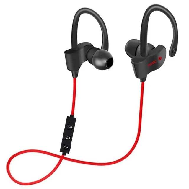 Red Bluetooth наушники 558 шейные беспроводные наушники-вкладыши бас стерео наушники спортивные наушники для бега с микрофоном для мобильного телефона - Цвет: Red
