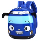 Рюкзак для мальчиков с мультипликационным автомобилем, Детские Водонепроницаемые удобные прочные школьные ранцы для детского сада