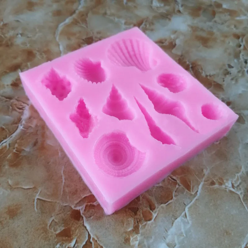 

1 pcs Silicone Mold Mermaid Tail Conch patten Gum Paste Chocolate Fondant Cake Molds Candy Molds party Cupcake Decorating Tools