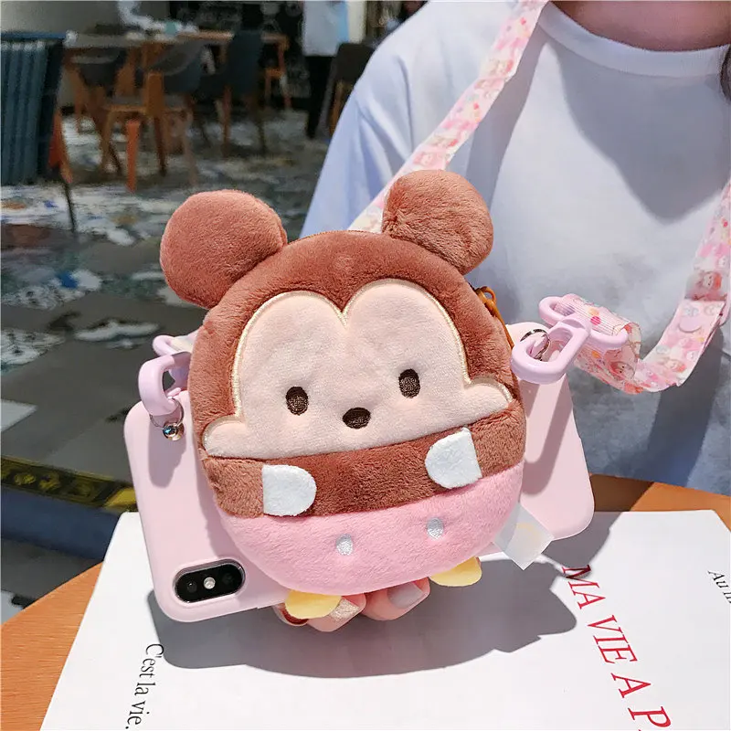 as the picture Чехол для iPhone 11 pro max с мультяшным рисунком, милая melody Cinnamoroll Обложка кошелька для iPhone XS max XR X 8 plus 6S 7+ ремешок в подарок - Цвет: as the picture