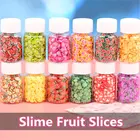 Слайм сделай сам 1200 шт., мягкие кусочки фруктов, аксессуары для ногтей, суперлегкая глина, аксессуары из Клеевого Материала, игрушки для детей, подарок