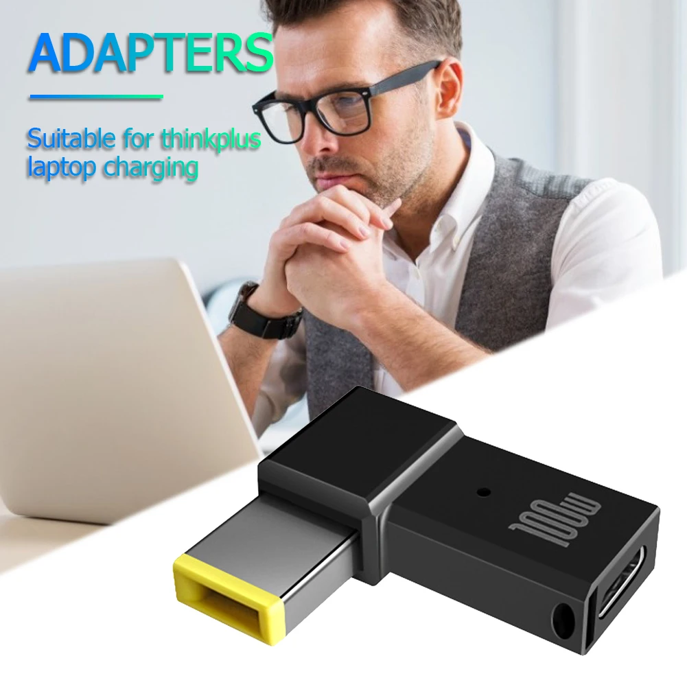 Type C Power Adapter Connector Female to DC Male Converter PD 100W Fast Charging for Lenovo PC | Компьютеры и офис