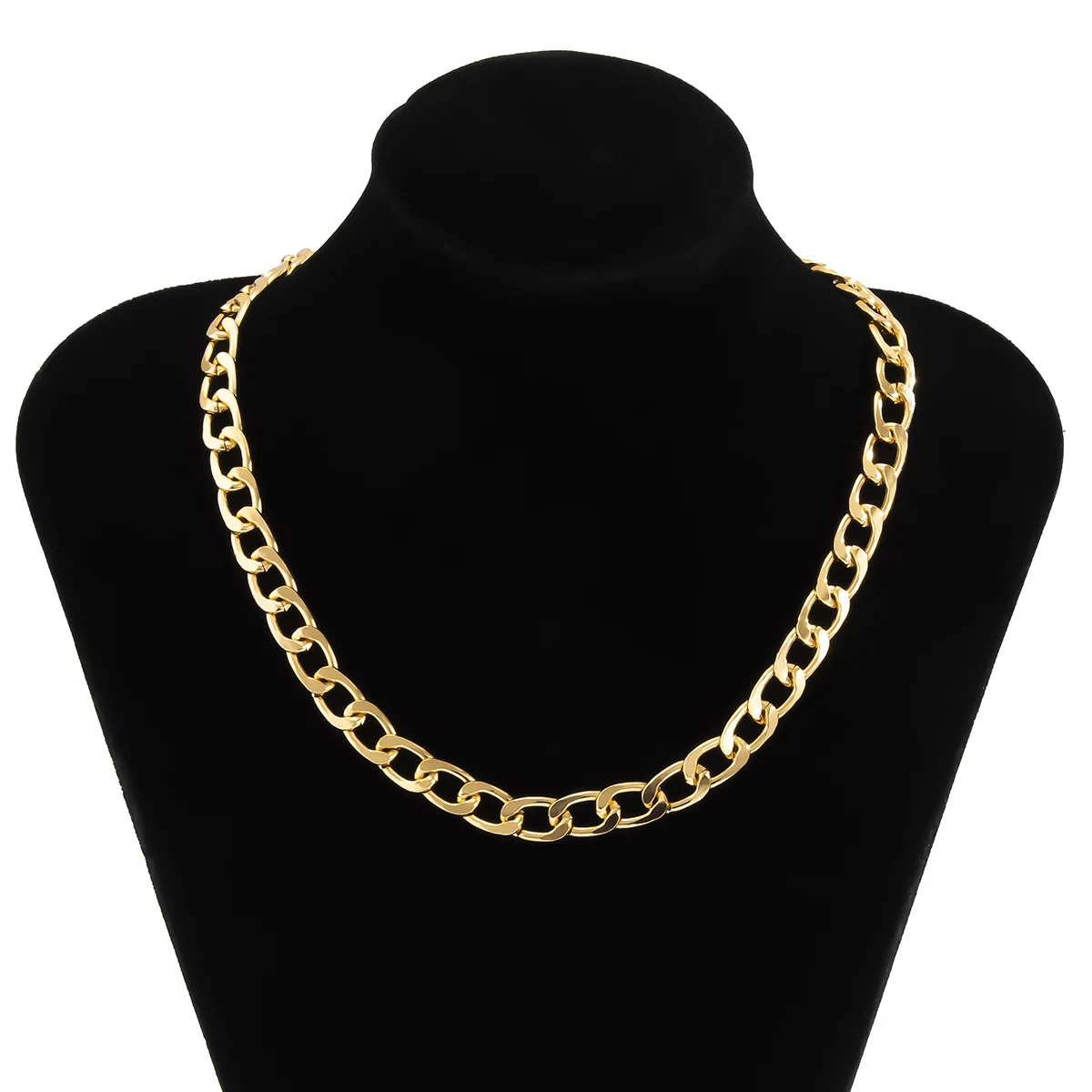 

Vintage Simple Minimalism Link Chain Choker Necklace For Women Man Gold Color Fashion Punk Chunky Chain Necklaces Jewelry