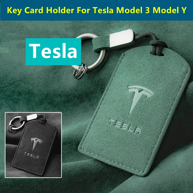 

Чехол для ключей Tesla Model 3, силиконовый аксессуар для ключей из искусственного меха, кожаный