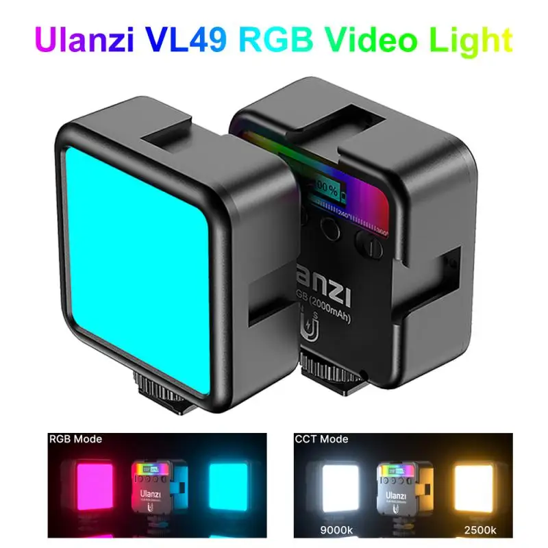 

2021 год, VL49, RGB-лампа с регулируемой яркостью, обновленная версия, разноцветная камера для телефона, светодиодная лампа, освещение для фотосту...