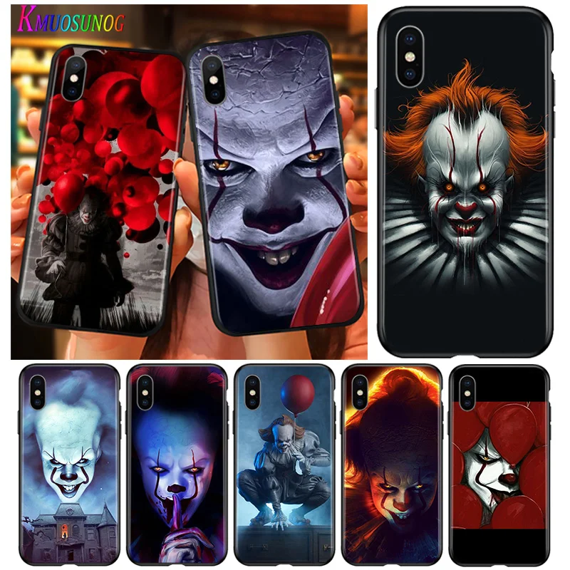 

Bright Black Cover Stephen kings Pennywise For iPhone 2020 11 Pro XS Max XR X 8 7 6 6S Plus 5 Phone Case