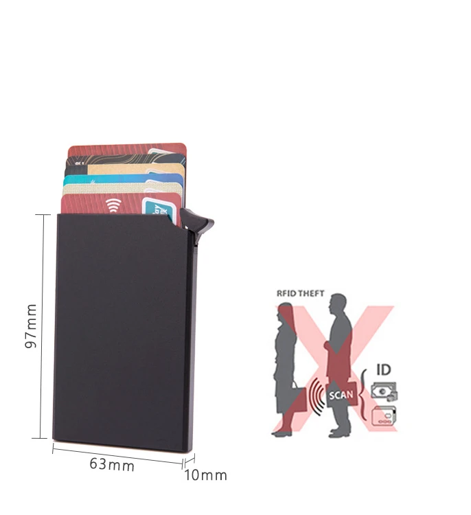 Защита от кражи RFID смарт-чехол-бумажник тонкий ID держатель для карт унисекс
