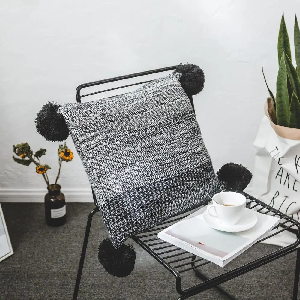 Наволочка на подушку цвета градиента розовая серая | Дом и сад