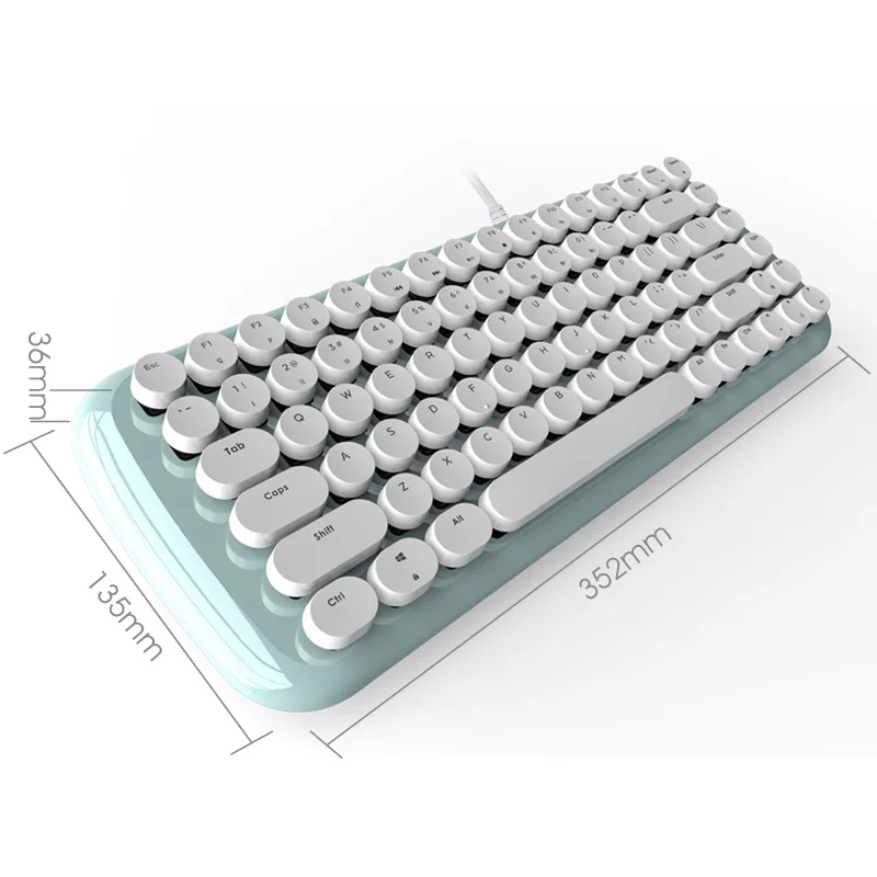 Проводная Механическая клавиатура Mofii Candy M с USB подсветкой симпатичная Ретро