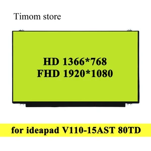 for lenovo ideapad v110 15ast 80td laptop lcd matrix with screw holes 15 6 inch 19201080 ips 1366768 tn 60hz matte glossy led free global shipping