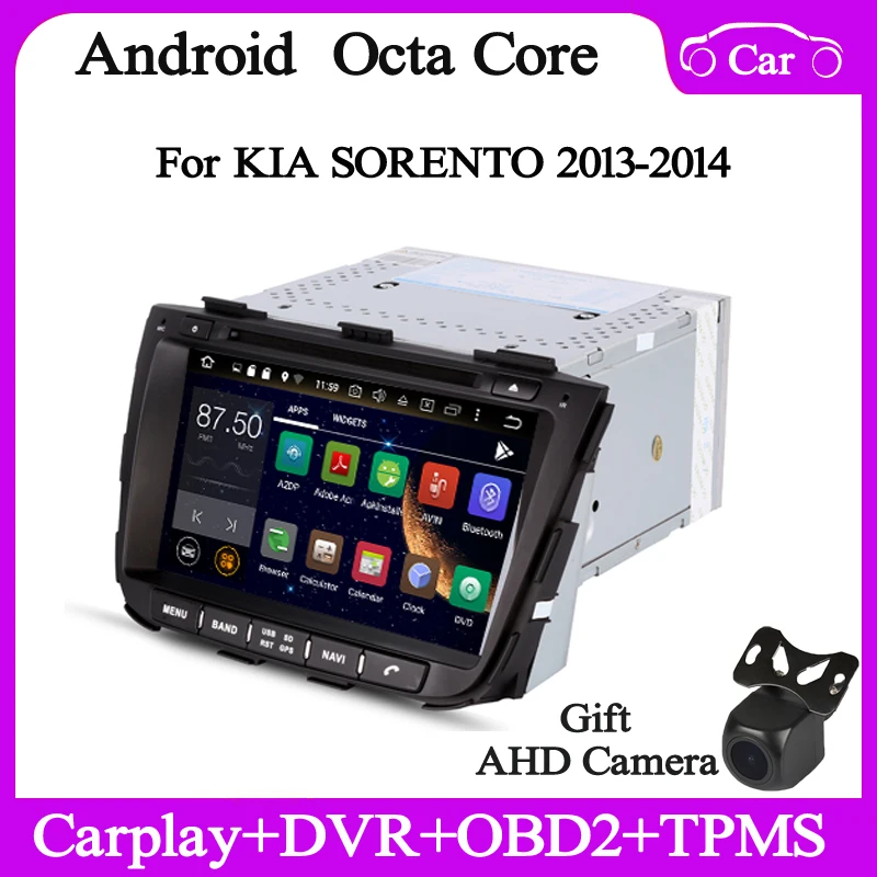

8core android10 Car stereo multimedia player for KIA Sorento 2013 2014 gps navi video autoradio headunit WiFi USB SD Carplay