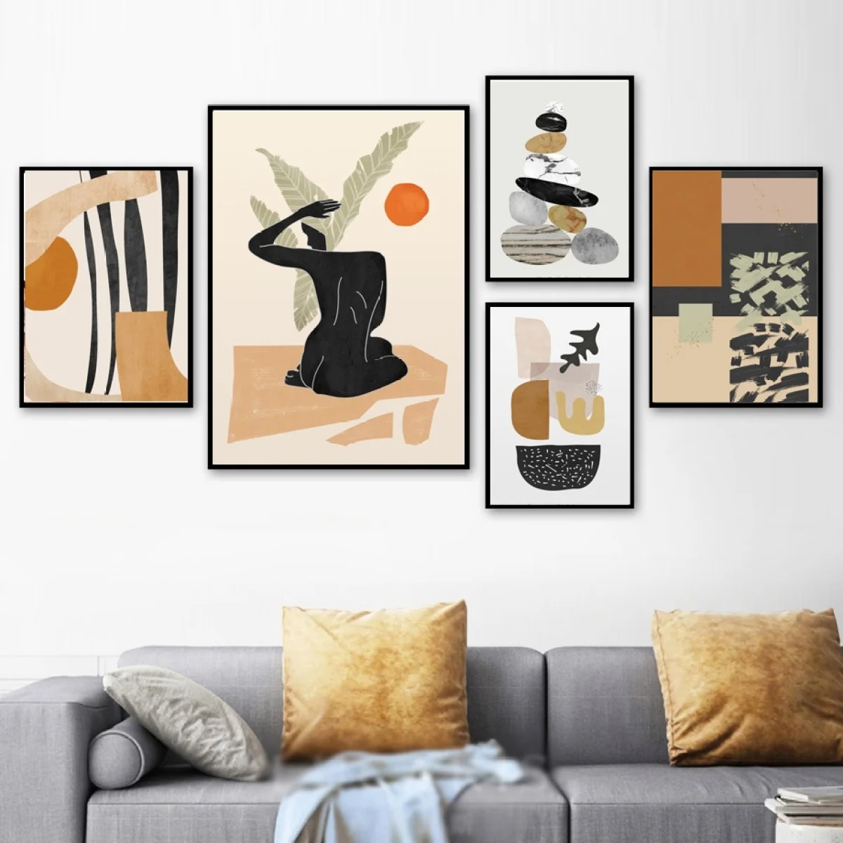 

Abstract Creative Geometry Marble Figure Wall Art Oil Painting Northern Europe Canvas Painting and Printing Living Room Decor