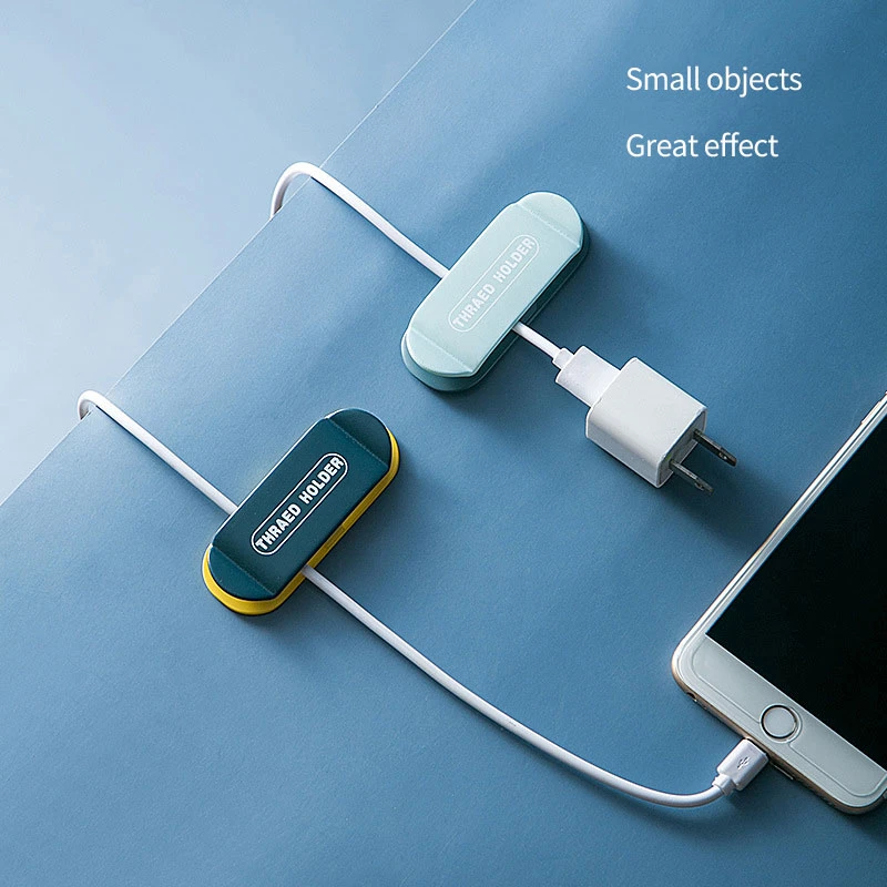 

4 PCS Wall Creative Plug Hook Cable Holder Free Punching Multifunctional Practical Home Wall Mount Wire Storage Device