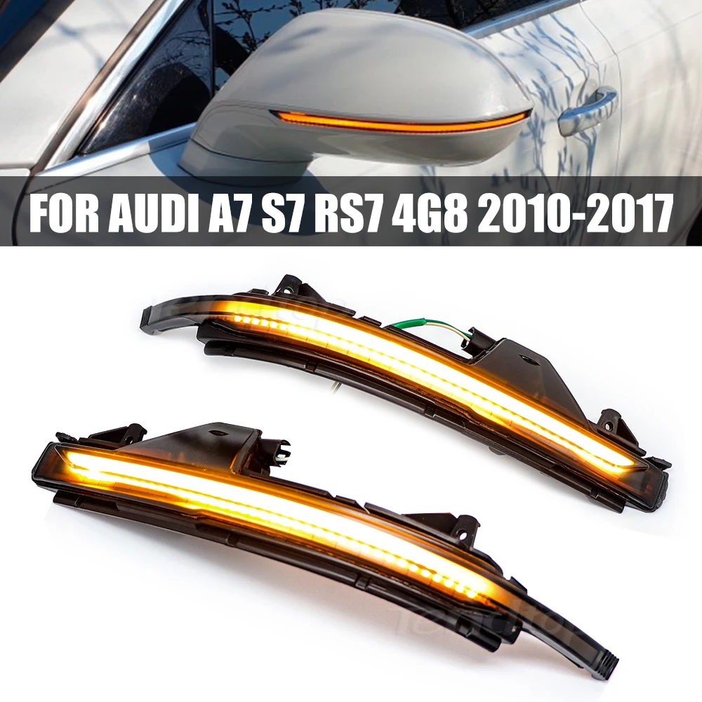 

For Audi A7 S7 RS7 2011-2017 Scroll Dynamic LED Turn Signal Sequential Flashing Light Side Marker Blinker Lamp Car Assessories