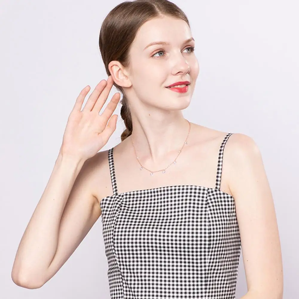 Женское ожерелье из серебра 925 пробы с драгоценными камнями | Украшения и