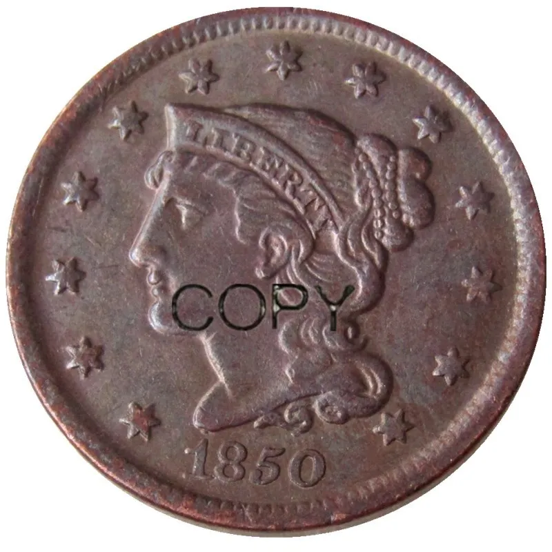 1850 Braided Hair Large / One Cent 100% Copper Copy Coins | Дом и сад