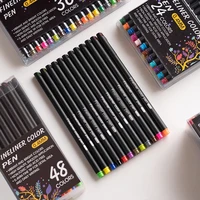 12pcsset pigment liner micron pen set ink marker pen 0 4mm brush tip color fineliner manga drawing pen