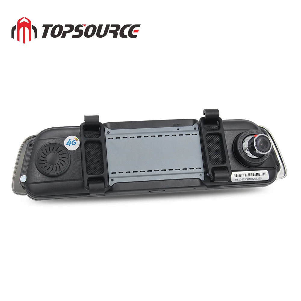 Автомобильный видеорегистратор TOPSOURCE Android 10 дюймов/4G двойной объектив зеркало