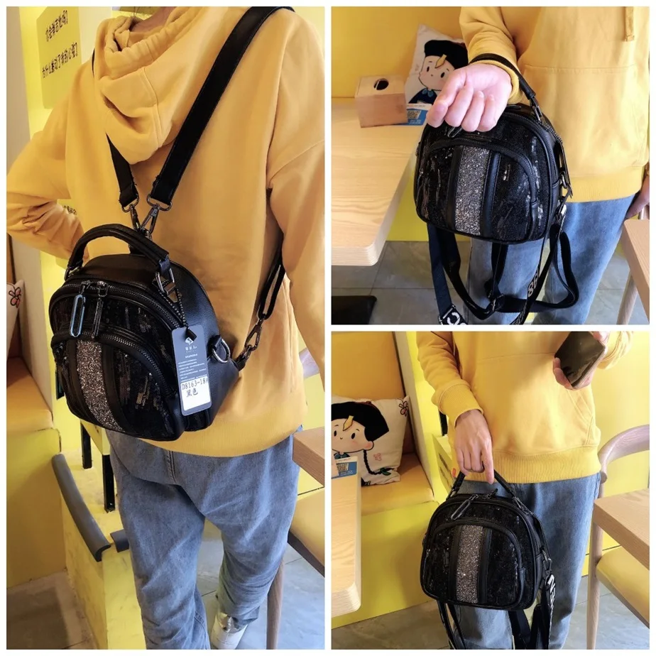 Модный женский рюкзак со стразами, повседневная дорожная сумка в Корейском стиле для девушек-подростков, школьный ранец от AliExpress RU&CIS NEW
