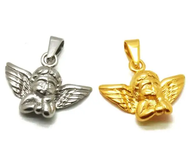 Ожерелье из нержавеющей стали с изображением ангела хранителя|Ожерелья