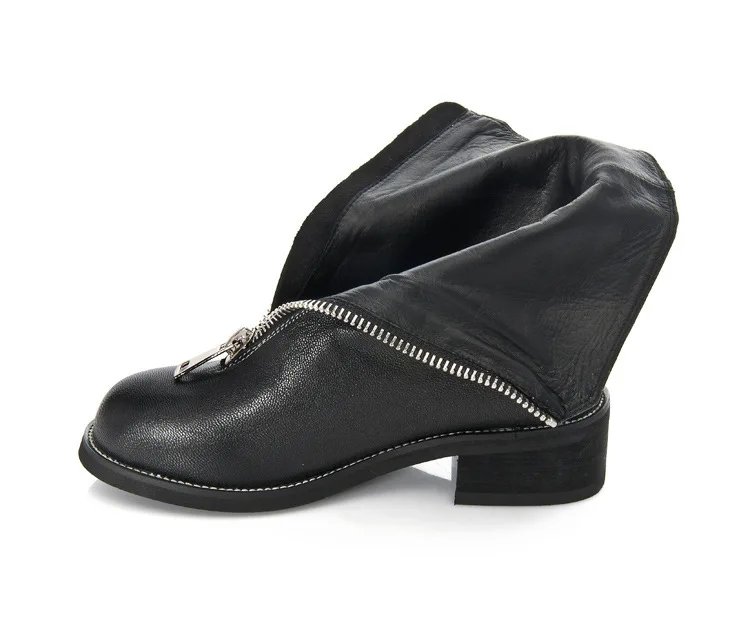 

Short Boots Boots Increase Boots Woman Boots Woman Genuine Leather Zipper heel Knight