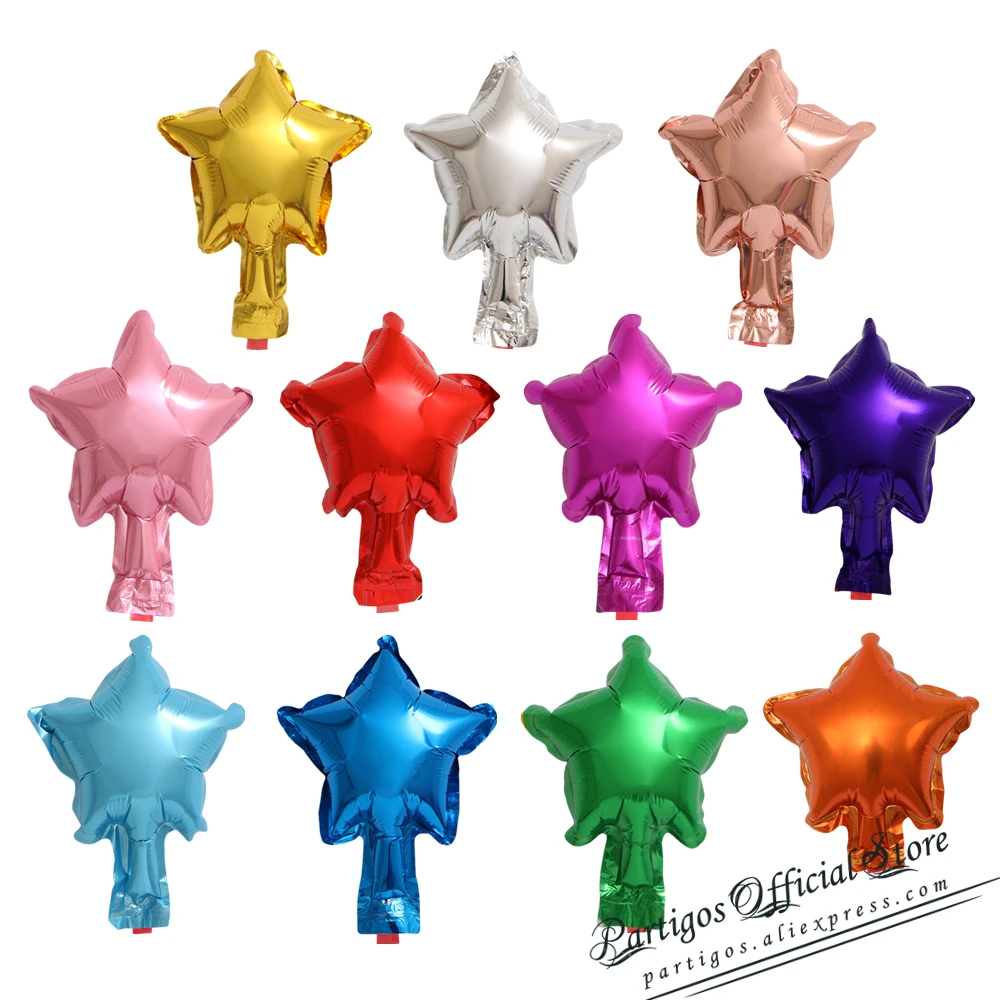 5/10/20 шт. 5 дюймов чистый цвет любовь сердце звезды воздушные шары для украшения
