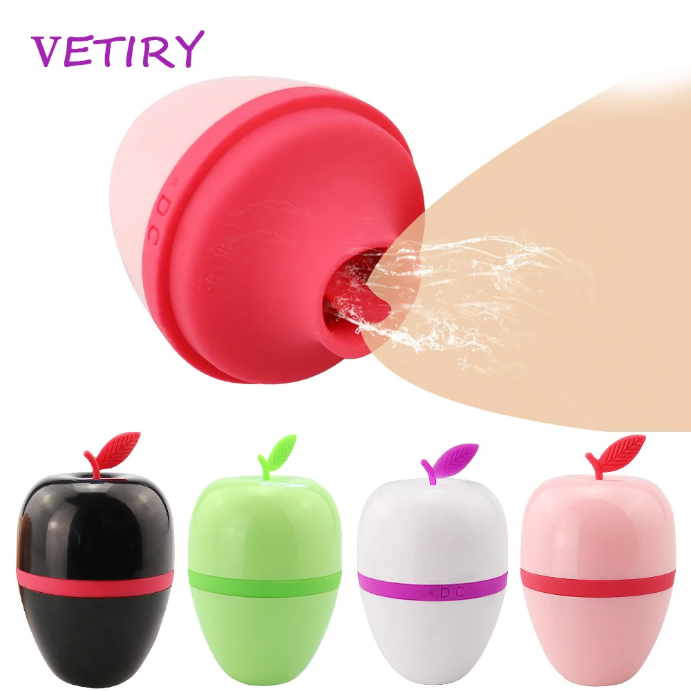 VETIRY язык вибратор оральный секс Фетиш Секс игрушки Творческий Apple сосок Вагина