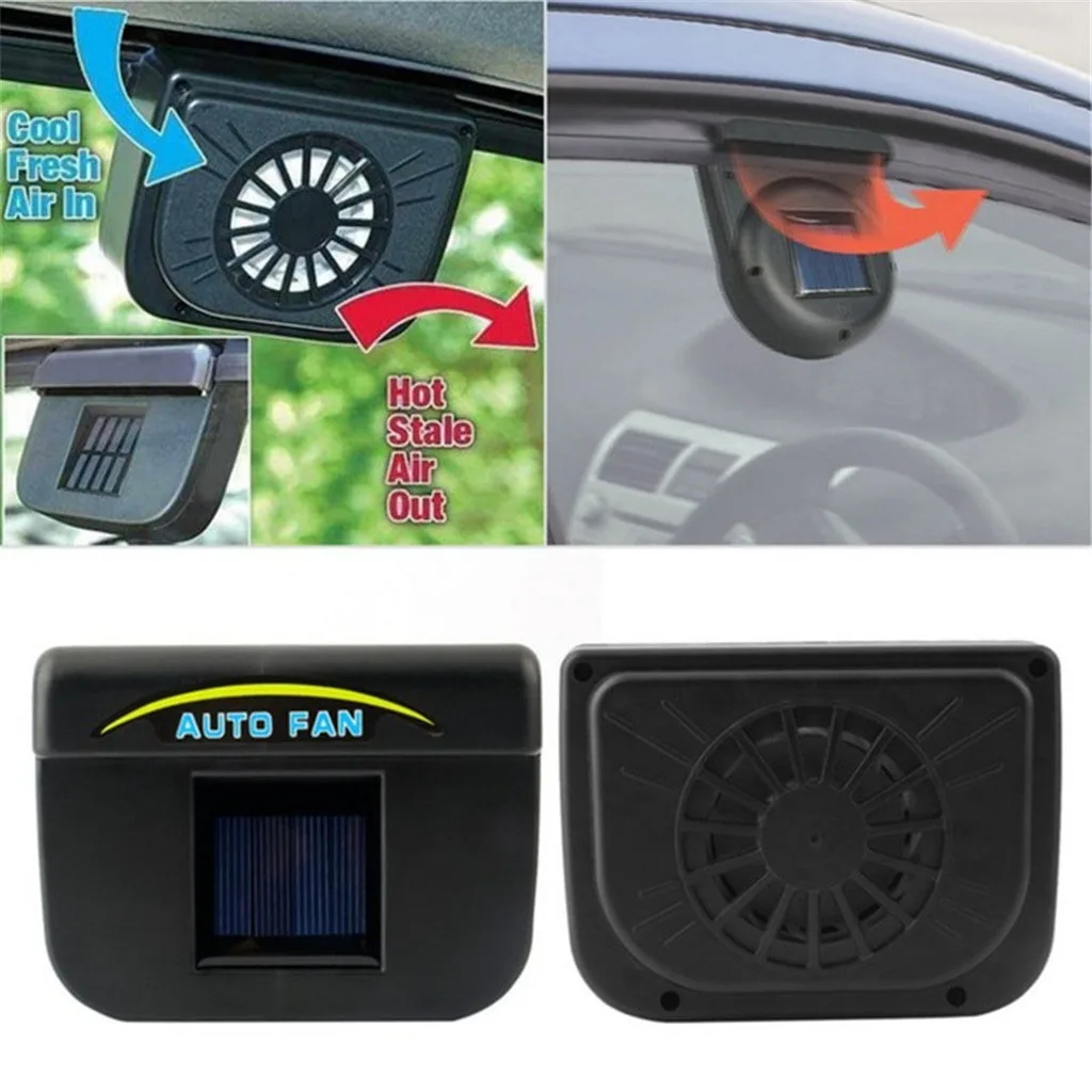

Solar Power Car Window Windshield Air Vent Exhaust Cooler Fan Radiator